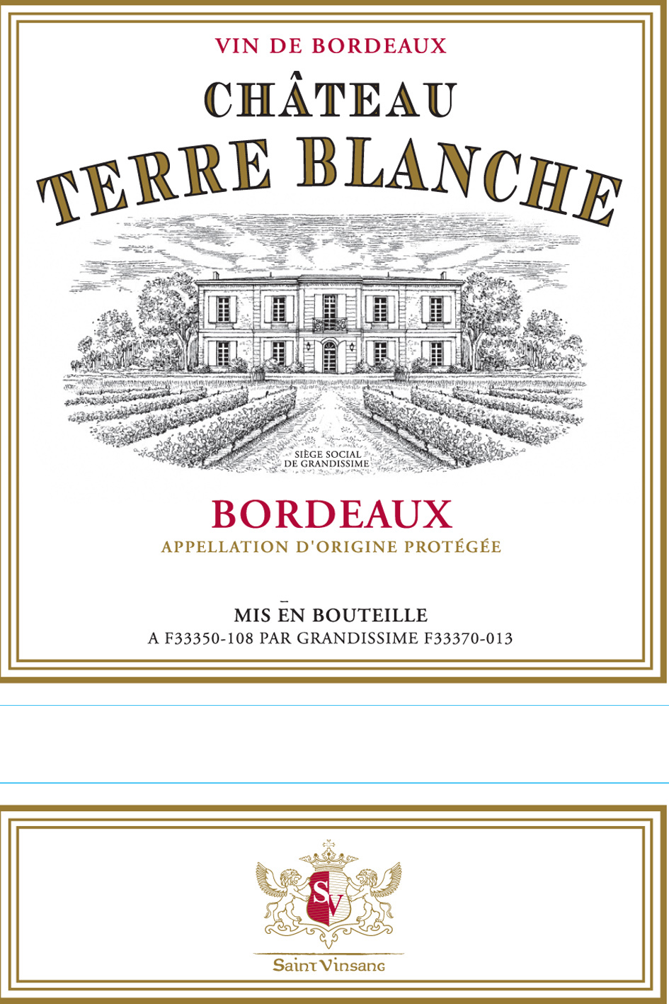 Chateau Terre Blanche label