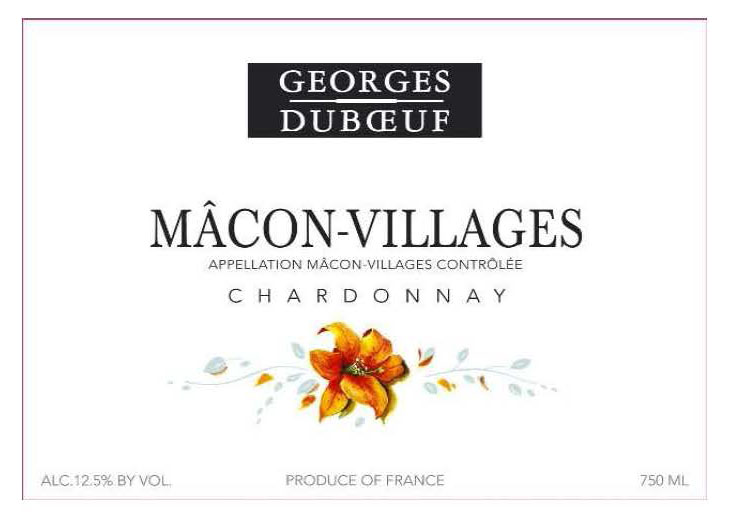 Georges Duboeuf - Flower Series - Macon-Villages label