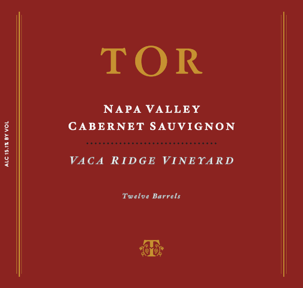 TOR - Cabernet Sauvignon - Vaca Ridge Vineyard label
