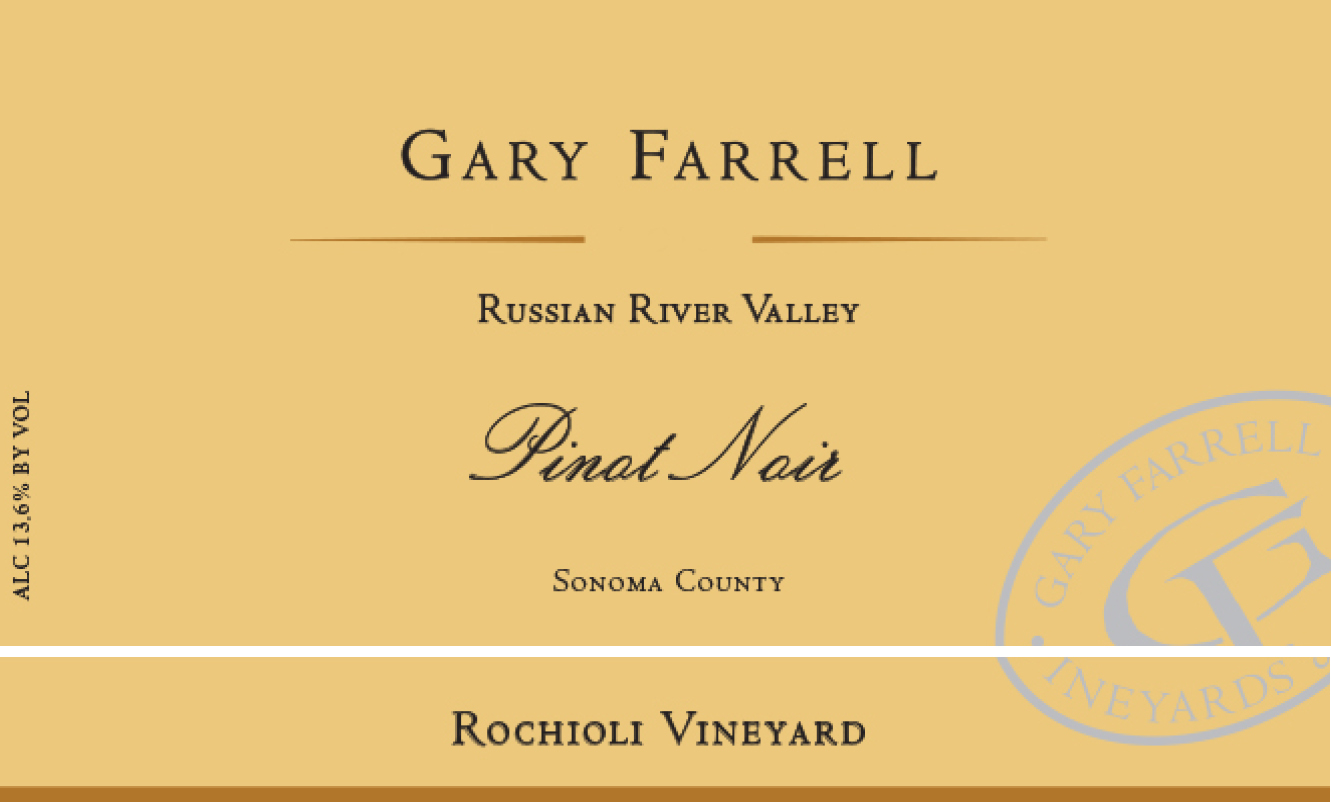 Gary Farrell Pinot Noir - Rochioli RRV label