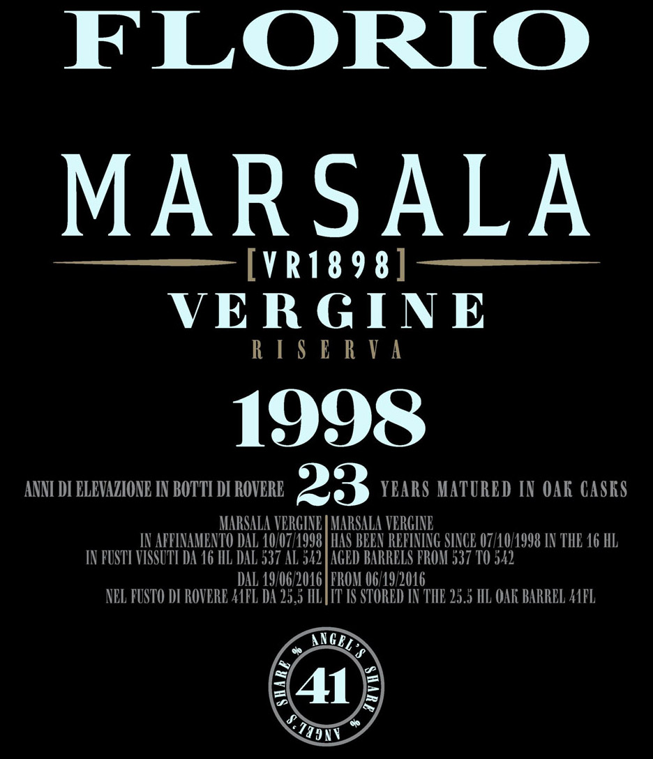 Florio - Marsala Vergine Riserva label