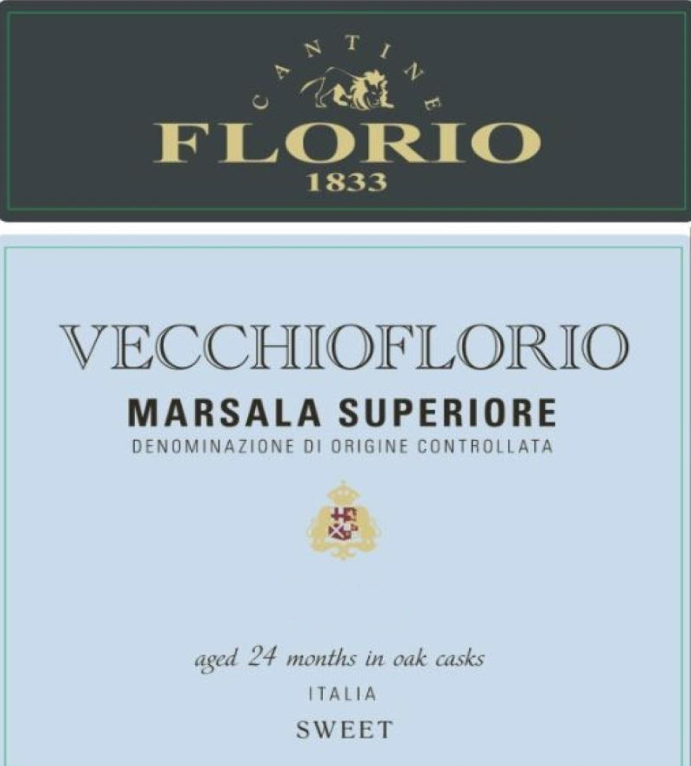 Florio - Vecchioflorio - Marsala Superiore Sweet label