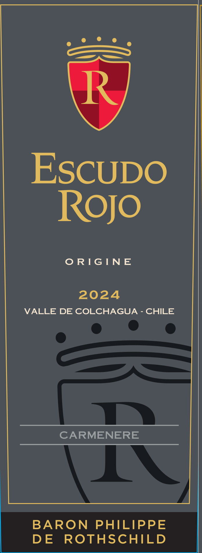 Escudo Rojo - Origine Carmenere label