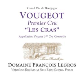 Domaine Francois Legros - Vougeot 1er Cru Les Cras label