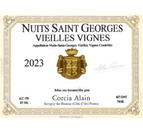 Alain Corcia - Nuits Saint George label