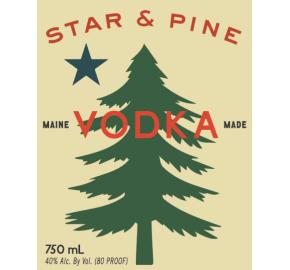 Star and Pine Vodka label